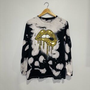 Forever 21 Leopard Lips Tie-Dye Sweatshirt
